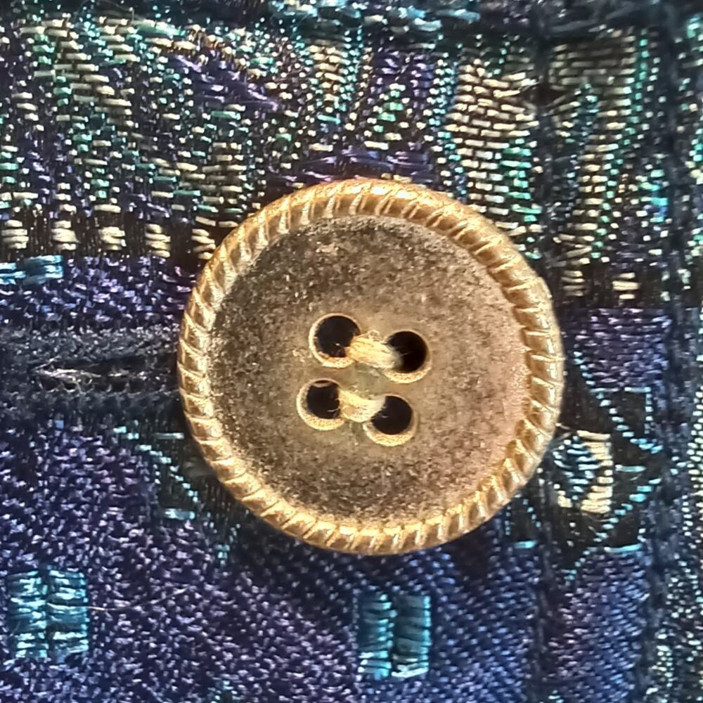 Size L?/XL? Vintage Cold Water Creek Womens Jacket Dark Blue Paisley Artsy Boho - Picture 6 of 8